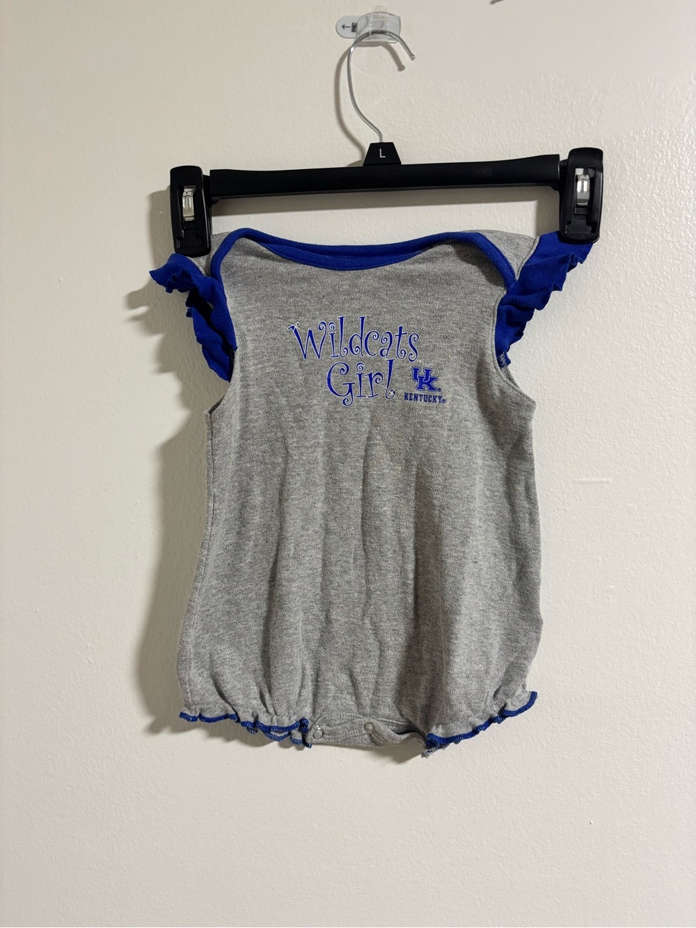 University of Kentucky Wildcats Girl Gray & Blue Baby One-Piece Bodysuit